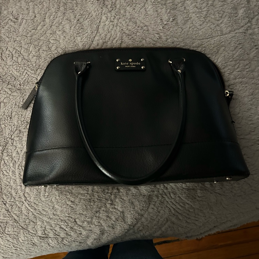 Kate Spade Black tote (full zip bowling tote)
